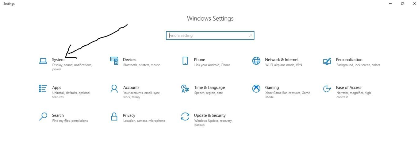 Settings Windows 10